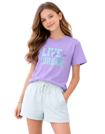 Camiseta Niña Champion GRAPHIC CREW NECK "purple"