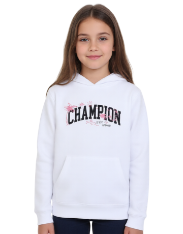 Sudadera Niña Champion Graphic Logo "White"