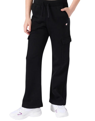 Champion Girls Icons Cargo Straight Hem Pants Comfort Fit "Black"