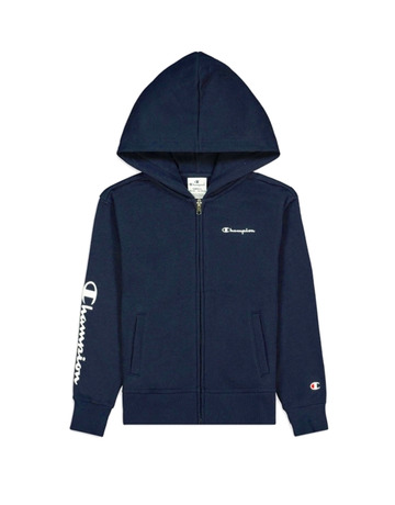Champion Girls Legacy Hooded Full Zip Sweatshirt "Navy"
