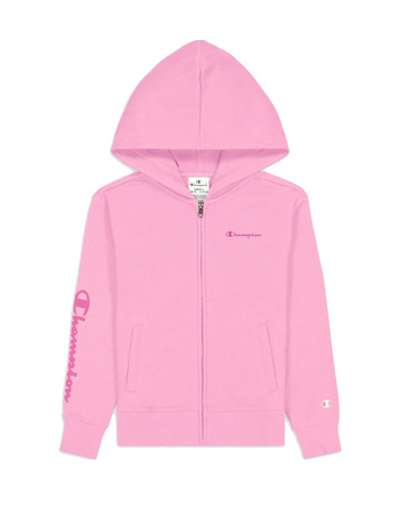 Champion Girls Legacy Hooded Full Zip Sweatshirt "Pink"