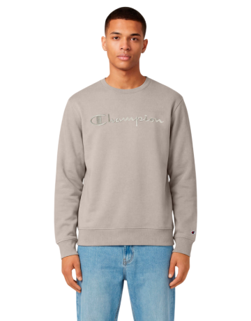 Sudadera Ligera de Cuello Champion Icons Tonal Logo "Warm Grey"