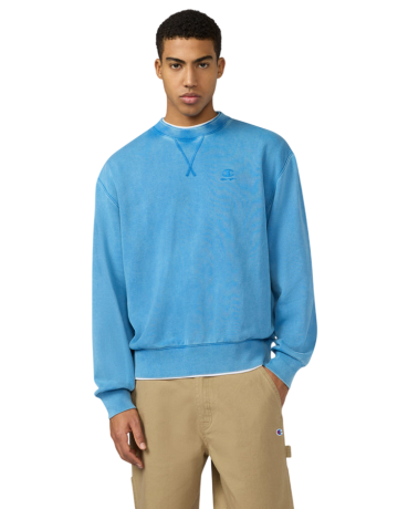 Sudadera Ligera Cuello Redondo Efecto Lavado Champion Icons "Blue"