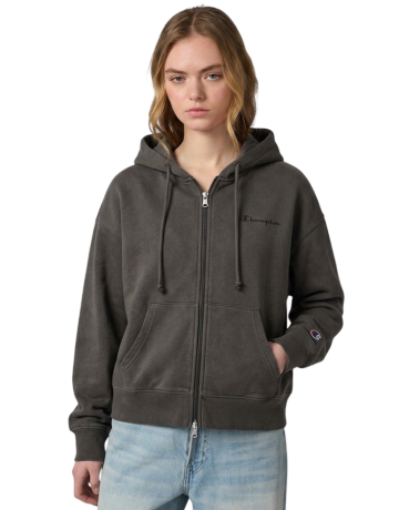 Sudadera Oversize Mujer con Cremallera Entera Champion Icons "Dark Gray"