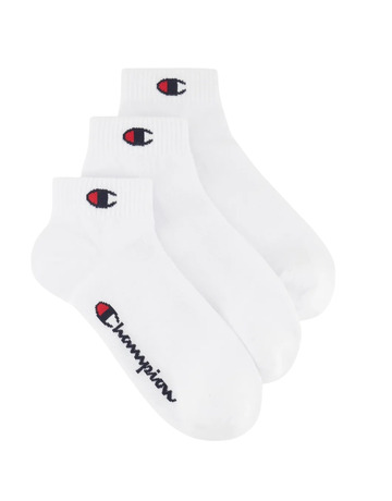 Champion Junior 3Pk Quarter Socks "White"