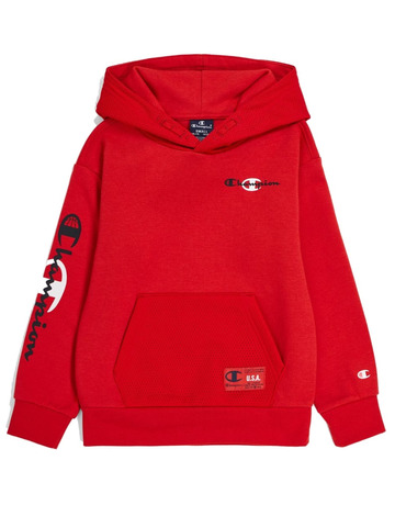 Sudadera Niño/Niña Champion Basketball Logo Fleece "Red"