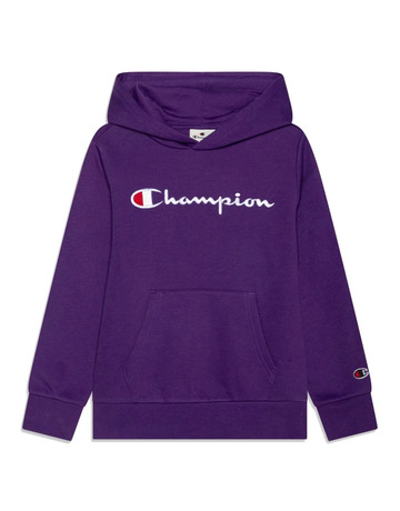 Champion Kids Big Logo Fleece Hoodie "Dark Purple"