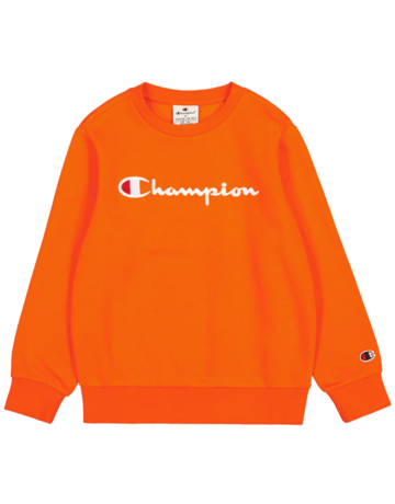 Champion Kids Big Logo Fleece Sweatshirt "Orange"
