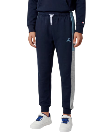 Pantalón Niño/Niña con Puño Champion Colour Block Embroidery Logo "Navy-Blue"