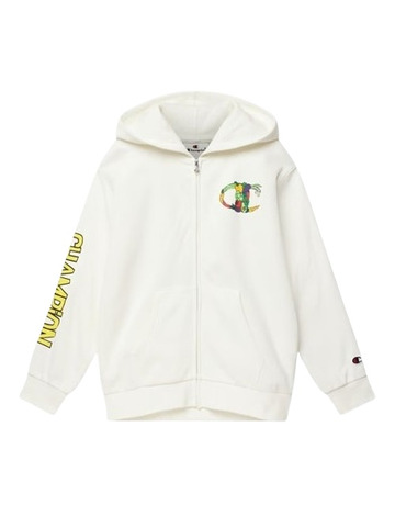 Champion Kids Fleece Full Zip Hoodie "White"