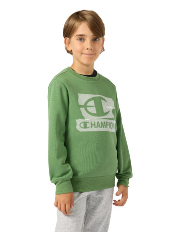 Champion Kids Graphic Crew Neck Sweatshirt "Green"