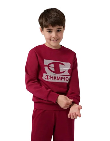 Champion Kids Graphic Crew Neck Sweatshirt "Red"