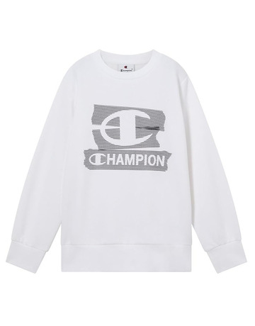 Champion Kids Graphic Crew Neck Sweatshirt "White"