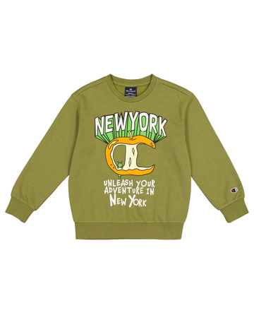 Champion Kids Graphic Fleece Sweatshirt "Olive Green"