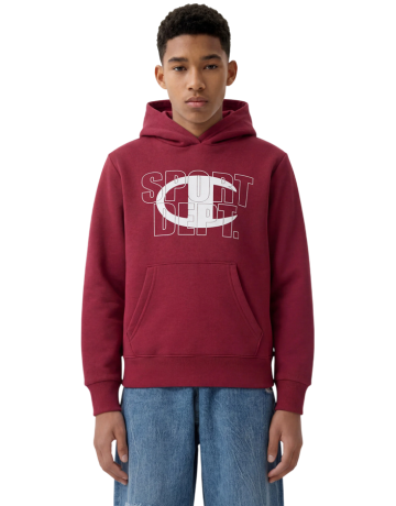 Sudadera Niño/Niña con Capucha Champion Graphic Logo Powerblend "Bordeaux"