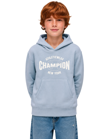 Sudadera Niño/Niña con Capucha Champion Graphic Logo Powerblend "Light Steel Blue"