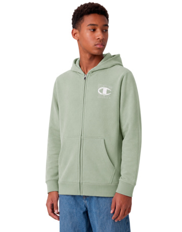 Sudadera Niño/Niña Con Cremallera Completa Graphic Logo Powerblend  "Light Olive Green"