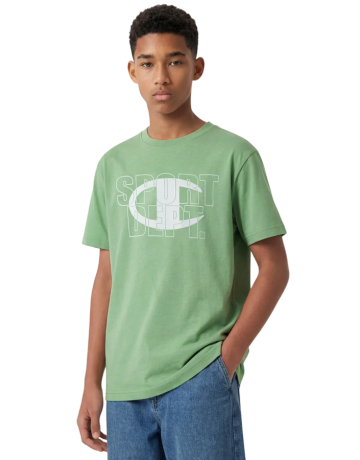 Camiseta Niño/Niña Champion Graphic Logo Powerblend "Light Olive Green"