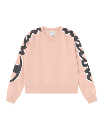 Champion Girls Legacy Logo Crewneck Sweatshirt "Rose Tane"
