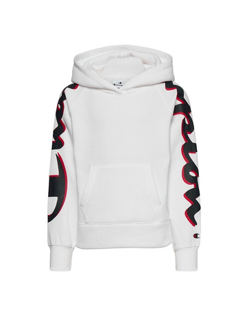 Champion Girls Legacy Logo Hooded Sweatshirt "White"
