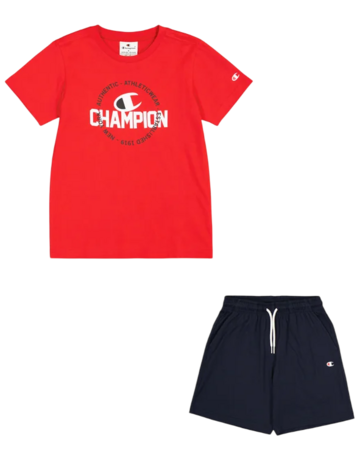 Champion Kids Sport Lifestyle Big Logo Set Short-Tee "Red"