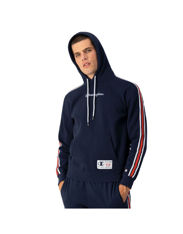 Champion Legacy Basketball Contrast Details Fleece Hoodie "Navy"