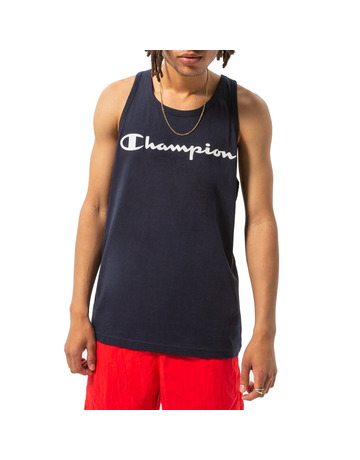 Champion Legacy Contrast Scrip Logo Tank Top "Navy"