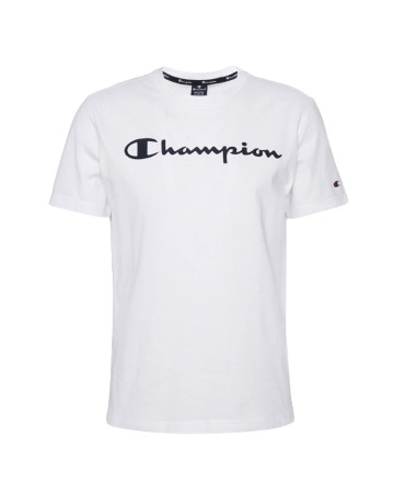 Champion Legacy Cotton Contrast Scrip Logo T-shirt "White"