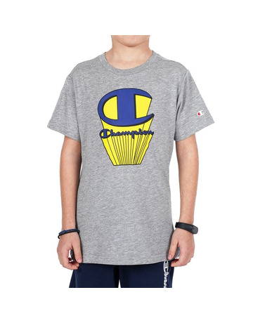 Champion Legacy Kids Graphic Crewneck T-Shirt "Grey"