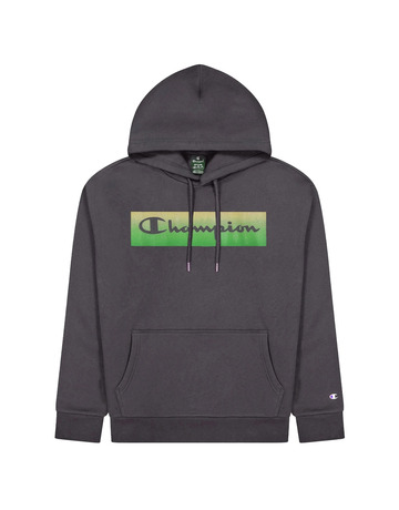 Champion Legacy Script Flock Box Logo Fleece Hoodie "Dark Grey"