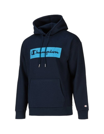 Champion Legacy Script Flock Box Logo Fleece Hoodie "Navy"
