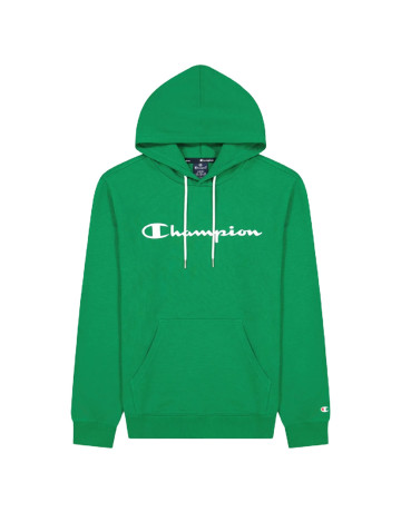 Champion Legacy Script Logo Cotton Terry Hoodie "Bright Green"
