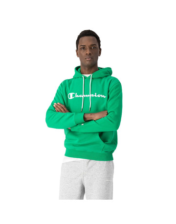 Champion Legacy Script Logo Cotton Terry Hoodie "Bright Green"