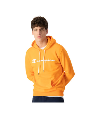 Champion Legacy Script Logo Cotton Terry Hoodie "Orange"