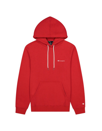 Champion Legacy Small Script Logo Print Cotton Terry Hoodie "Red"