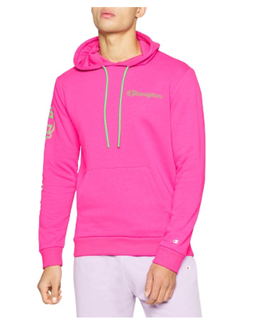 Champion Legacy Spray Neon Hooded Sweatshirt "Pink Fucsia Flour"