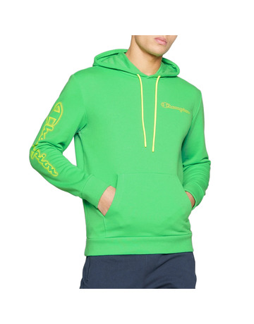 Champion Legacy Spray Neon Hooded Sweatshirt "Lime Green Flour"
