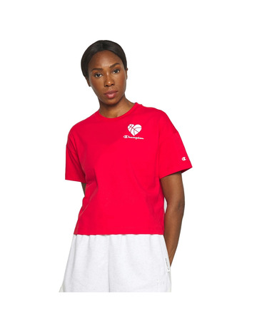 Champion Legacy Wm´s Logo Love Crewneck Tee "Red"