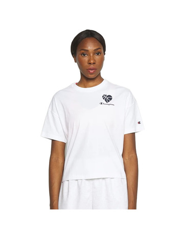 Champion Legacy Wm´s Logo Love Crewneck Tee "White"
