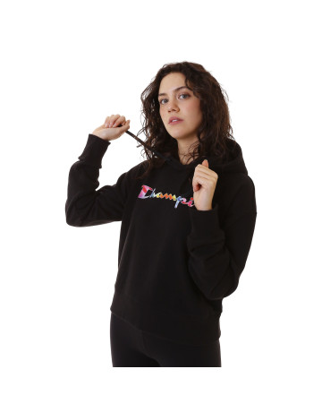 Champion Legacy Wm´s Script Colors Logo Hoodie "Black"