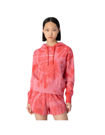Champion Legacy Wm´s Tie Dye Scrip Logo Hoodie "Red"