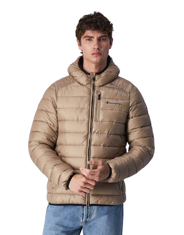 Champion Lightweight Nylon Hooded Jacket "Beige"
