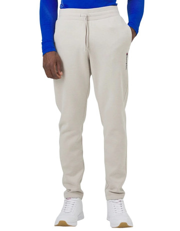 Champion Logo Straight Leg Fleece Slim Fit Joggers "Biege"
