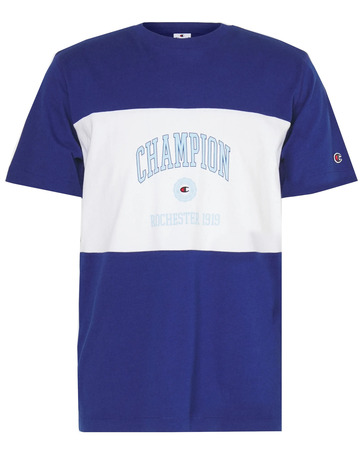 Champion Rochester Bookstore Color Block Logo T-shirt "Blue"