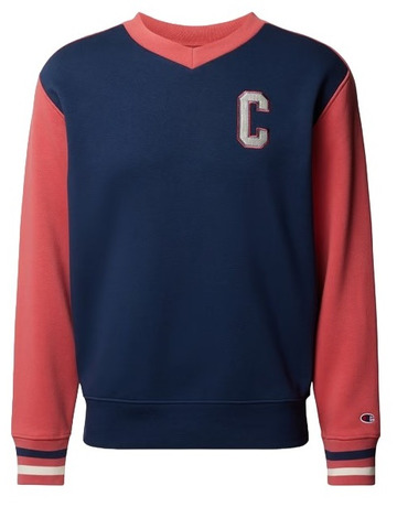 Champion Rochester Bookstore V-Neck Fleece Sweatshirt "Navy-Red"