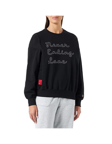 Champion Rochester Wmns Made of Love Sweat Crewneck "Black"