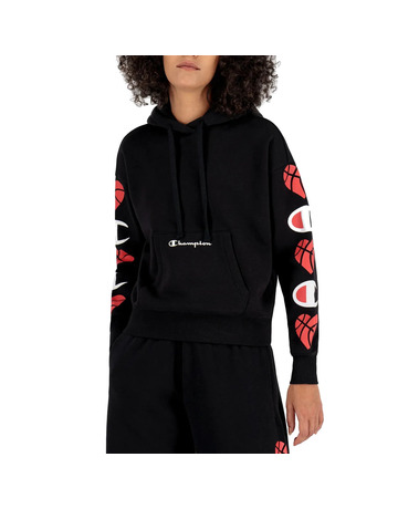 Champion Wm´s Legacy Logo Sleeves Love Hoodie "Black"