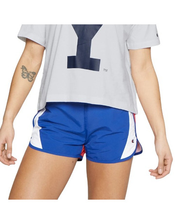Champion Wmns Legacy Heritage Block Logo Shorts "Blue"