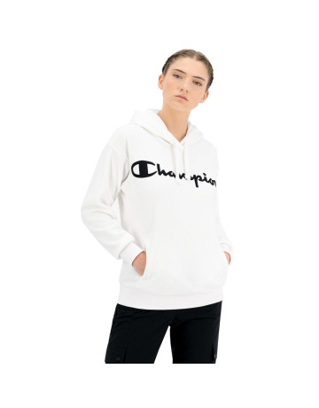 Champion Wn´s Legacy Script Logo Polar Fleece Hoodie "White"
