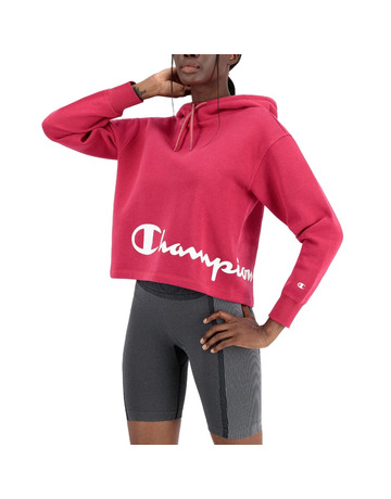 Champion Wn´s Legacy Script Logo Wraparound Print Boxy Fit Hoodie "Haute Red"
